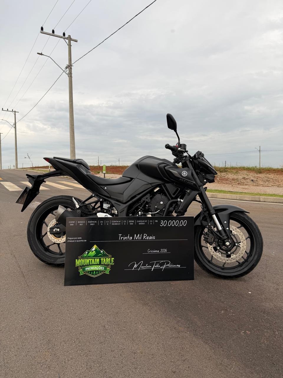 Yamaha MT-03 2025 + (+ 30 Mil se o Ganhador Investir Acima de R$ 20) 🏍️💰